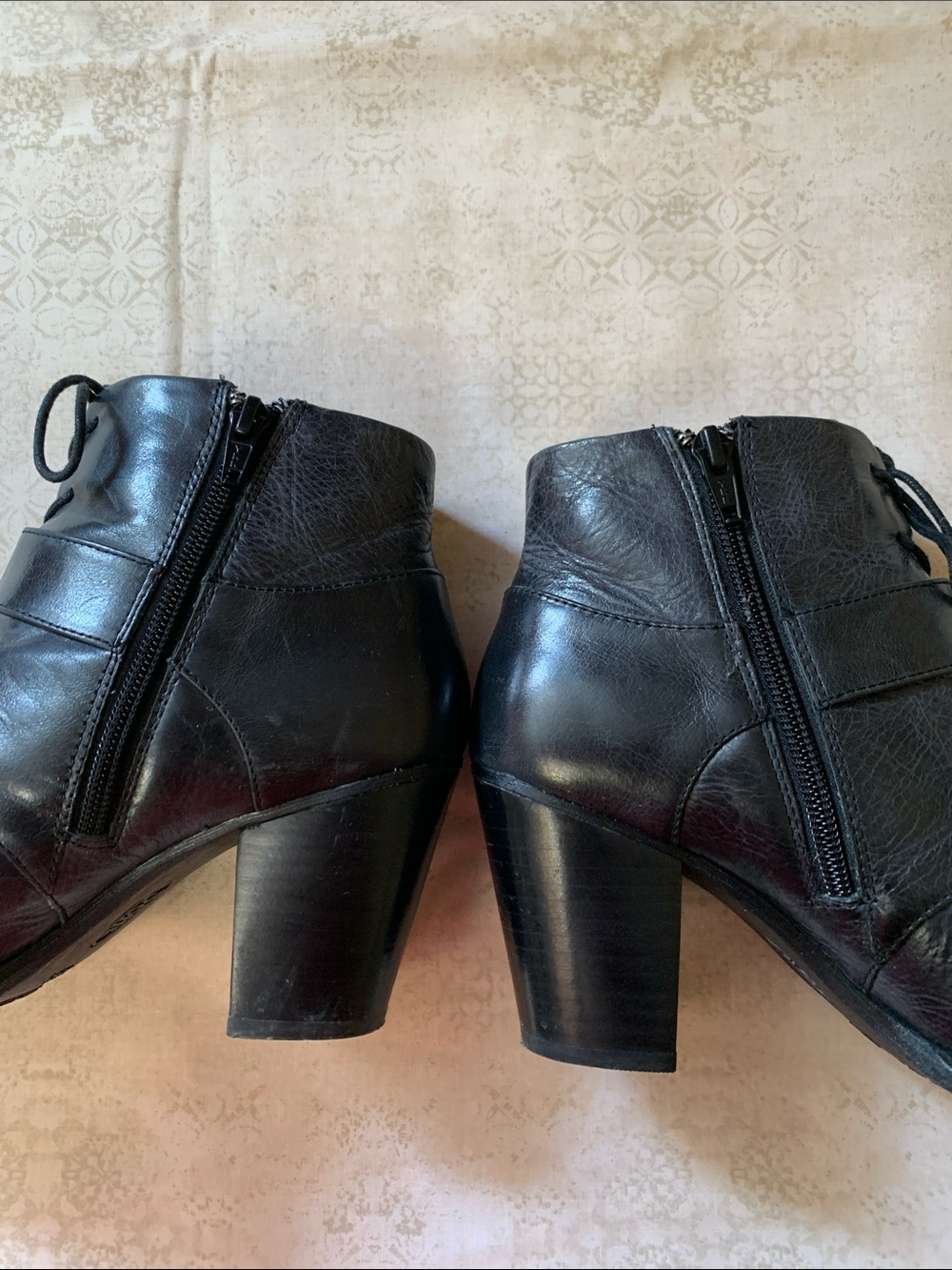 Sofft Women's Black Leather Lace-Up Ankle Boots with Buckle. Sz 7 1/2. - Picture 3 of 9